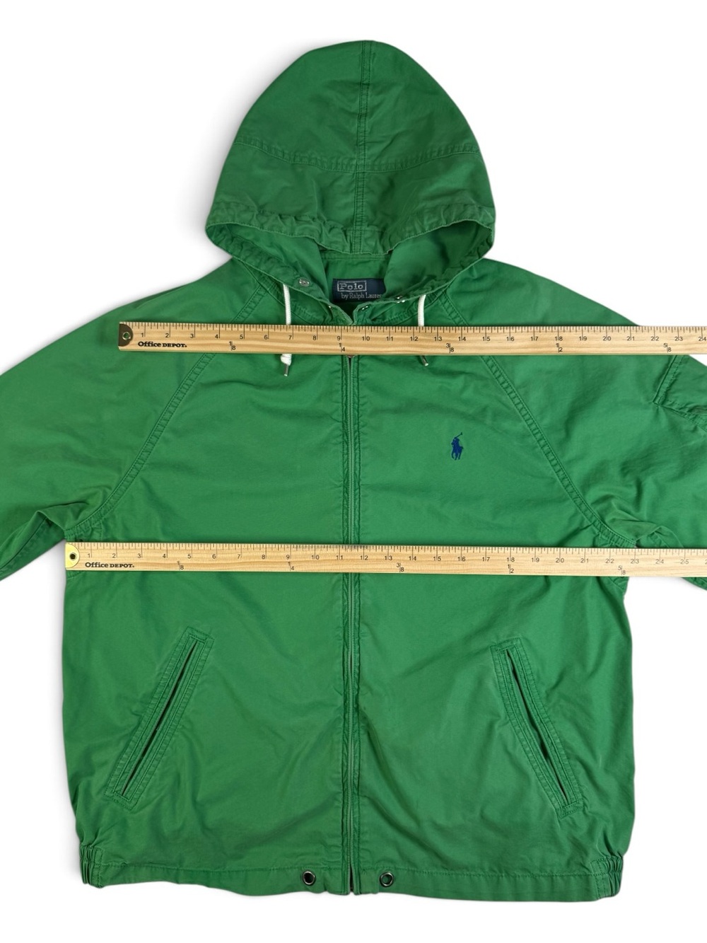 Polo Ralph Lauren Green Hooded Cotton Twill Jacket Men’s Large - Picture 4 of 11